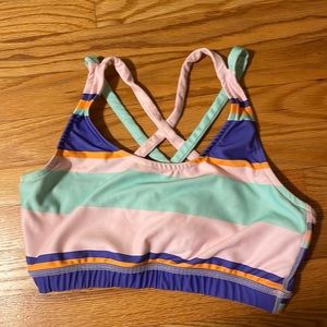 Varsity Spirit Fashion striped Sublimated Sports Bra XL